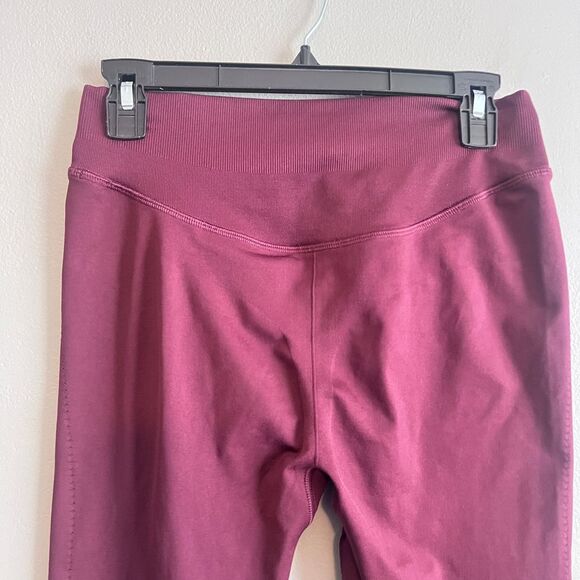 gymshark sweat seamless set (TOP AND LEGGINGS) Plum Pink SIZE L - Picture 9 of 12
